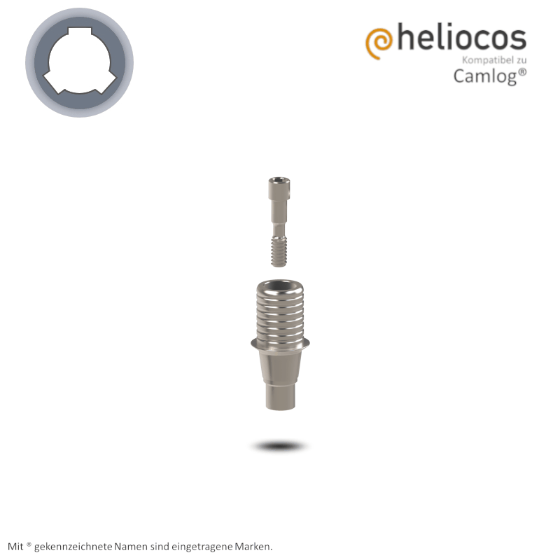Conelog® Titanbasis Ø 3,3 mm | Höhe: 4,5 mm | ohne Rotationsschutz
