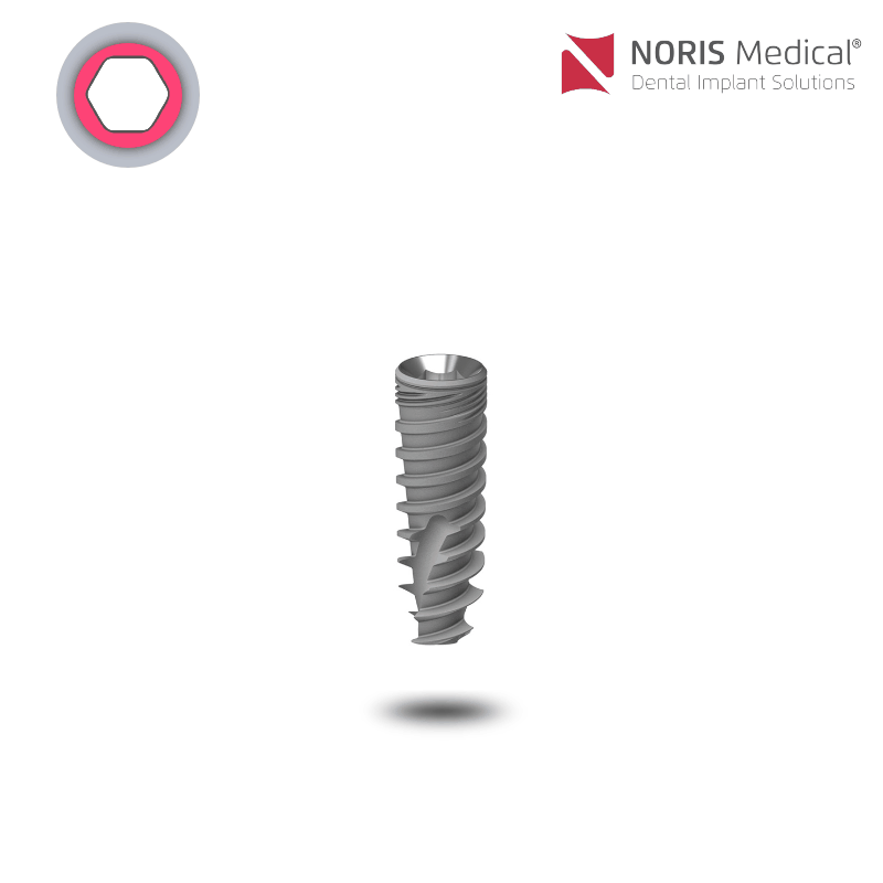 Noris Medical Tuff Implantat | mit RBM | Ø 3,3 mm | L: 8,0 mm Noris Medical Tuff Implantat | mit RBM | Ø 3,3 mm | L: 8,0 mm