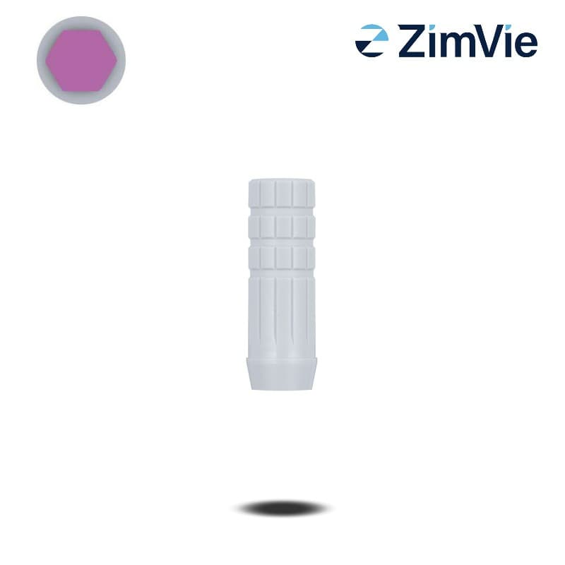 Biomet 3i PreFormance Zylinderprovisorium (Ext Hex, 3,4 mm) | mit Rotationsschutz | PEEK