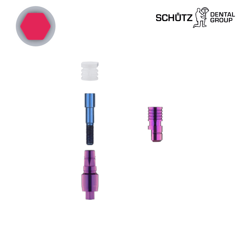 Schütz Dental Abformpfosten (hex, Ø 3,3/3,6 mm) | Geschlossene Abformung | Schraube: Kurz | ohne Zubehör