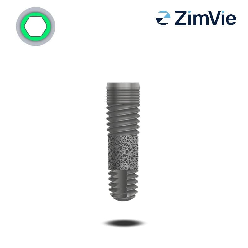 Zimmer Trabecular Metal (TM) Implantat (Int Hex, 3,5 mm) | ohne Kragen | Ø 3,7 mm | Länge: 10,0 mm