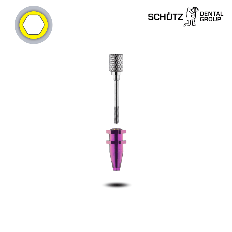 Schütz Dental Abformpfosten (konisch, Ø 3,3/3,6 mm) | Offene Abformung | Schraube: Kurz | ohne Zubehör