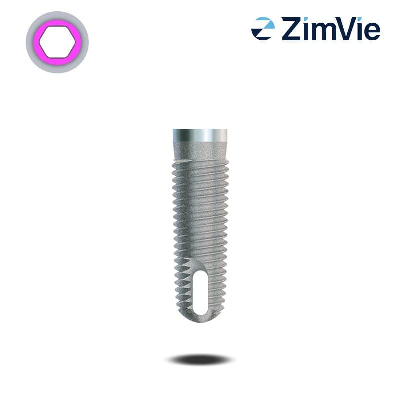 Zimmer Ø 4,7 mm Tapered Screw-Vent Implantat (Int Hex, 4,5 mm) | mit 1,0 mm Kragen | Länge: 10,0 mm Zimmer Ø 4,7 mm Tapered Screw-Vent Implantat (Int Hex, 4,5 mm) | mit 1,0 mm Kragen | Länge: 10,0 mm