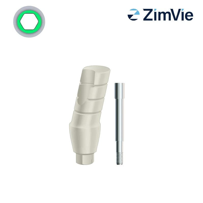 Zimmer Temporäres Kunststoff-Abutment (Int Hex, 3,5 mm) | 17° | GH: 4,0 mm