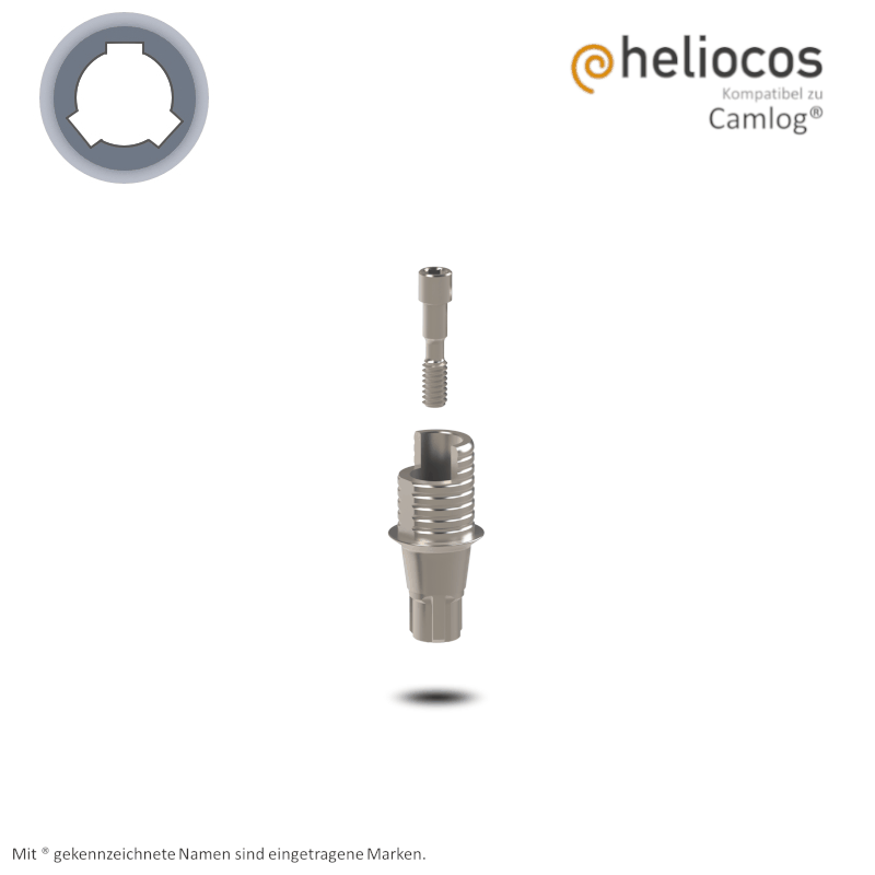 Conelog® Titanbasis Ø 3,3 mm | Höhe: 4,5 mm | mit Rotationsschutz