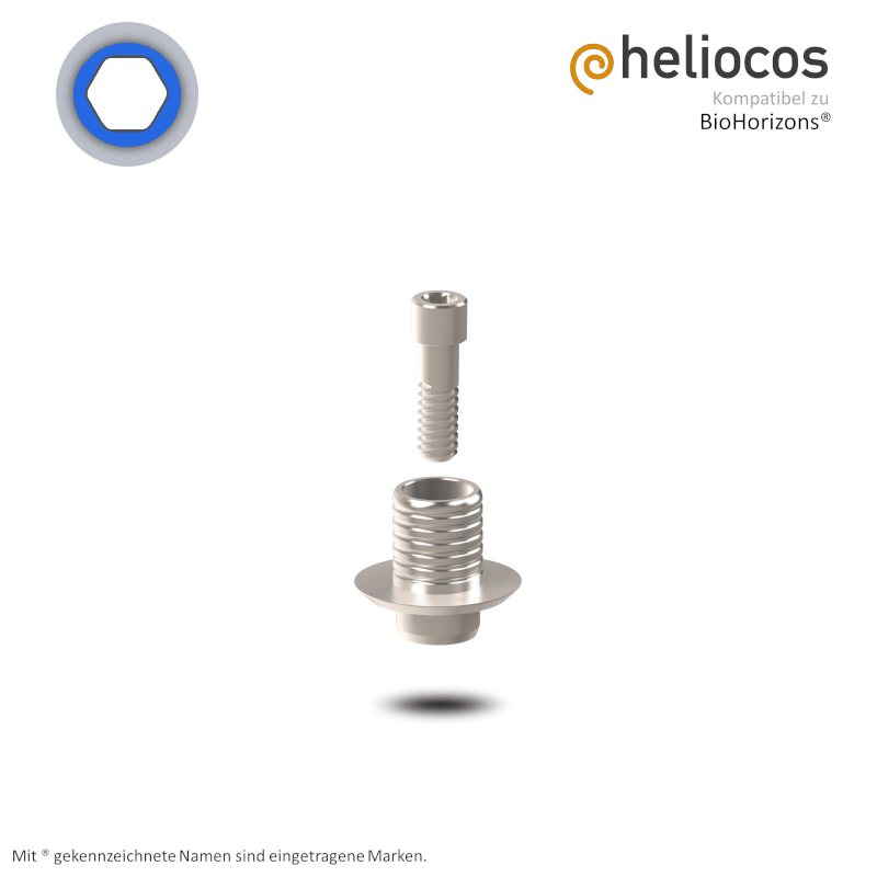 Zimmer® Titanbasis Tapered Screw Vent® Ø 5,7 mm | Höhe: 4,0 mm | ohne Rotationsschutz