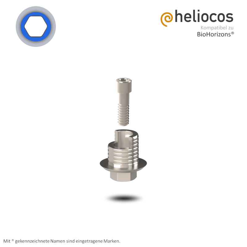 Zimmer® Titanbasis Tapered Screw Vent® Ø 5,7 mm | Höhe: 4,0 mm | mit Rotationsschutz Zimmer® Titanbasis Tapered Screw Vent® Ø 5,7 mm | Höhe: 4,0 mm | mit Rotationsschutz