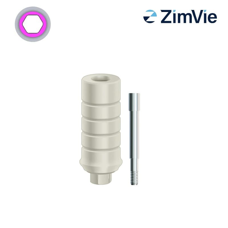 Zimmer Temporäres Kunststoff-Abutment (Int Hex, 4,5 mm) | 0° | GH: 4,0 mm