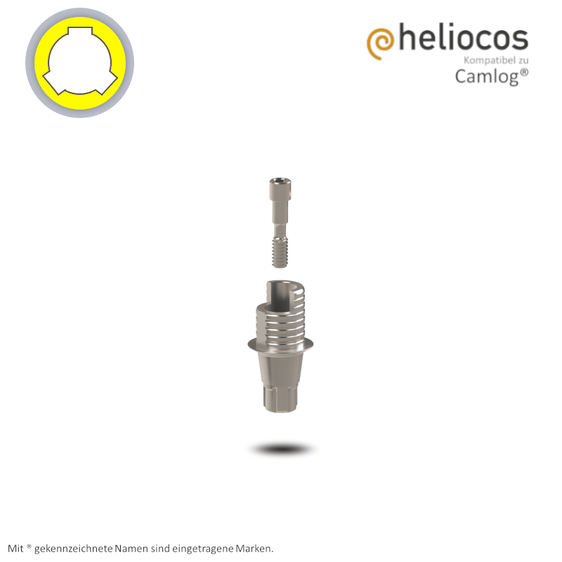 Conelog® Titanbasis Ø 3,8 mm | Höhe: 4,0 mm | mit Rotationsschutz