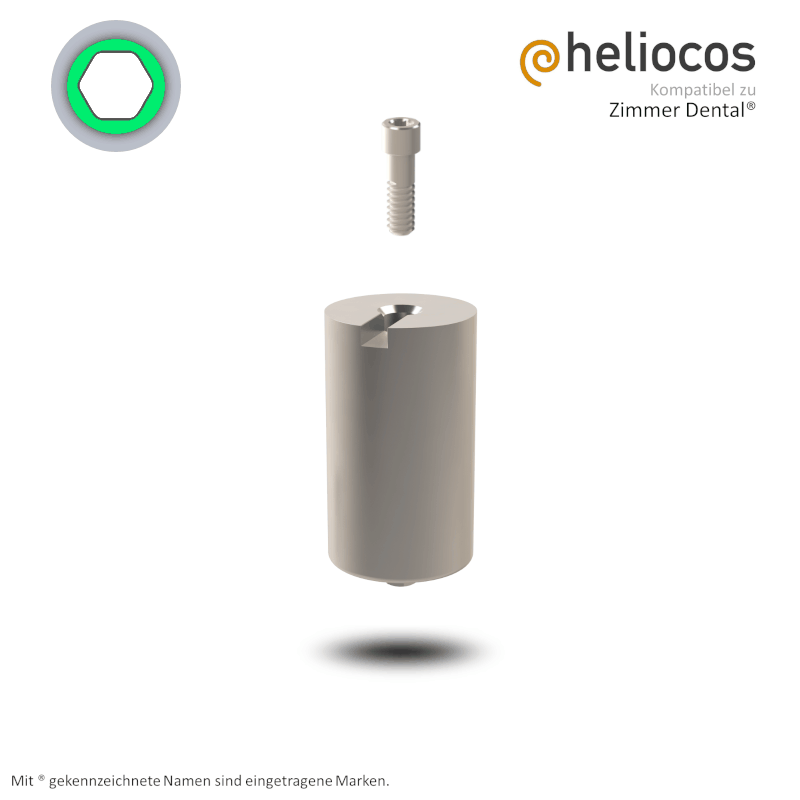 Zimmer® Preface Abutment Tapered Screw Vent® Ø 3,5 mm | Halter: Medentika® | Workflow: Heliocos | Ø 11,5 mm Zimmer® Preface Abutment Tapered Screw Vent® Ø 3,5 mm | Halter: Medentika® | Workflow: Heliocos | Ø 11,5 mm
