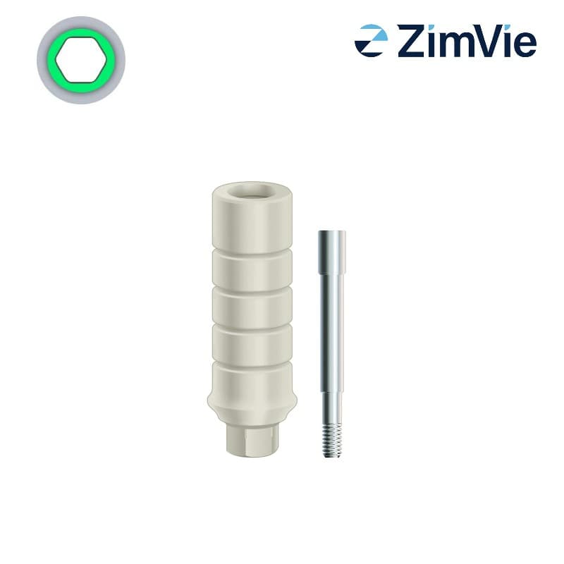Zimmer Temporäres Kunststoff-Abutment (Int Hex, 3,5 mm) | 0° | GH: 1,0 mm