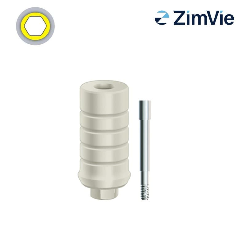 Zimmer Temporäres Kunststoff-Abutment (Int Hex, 5,7 mm) | GH: 1,0 mm