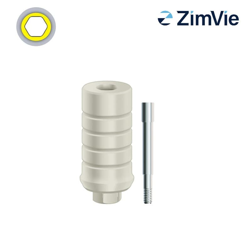 Zimmer Temporäres Kunststoff-Abutment (Int Hex, 5,7 mm) | GH: 4,0 mm