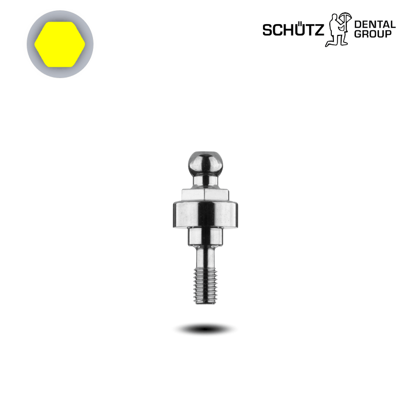Schütz Dental Kugelkopf (hex, Ø 4,2/4,5 mm) | Höhe: 2,0 mm