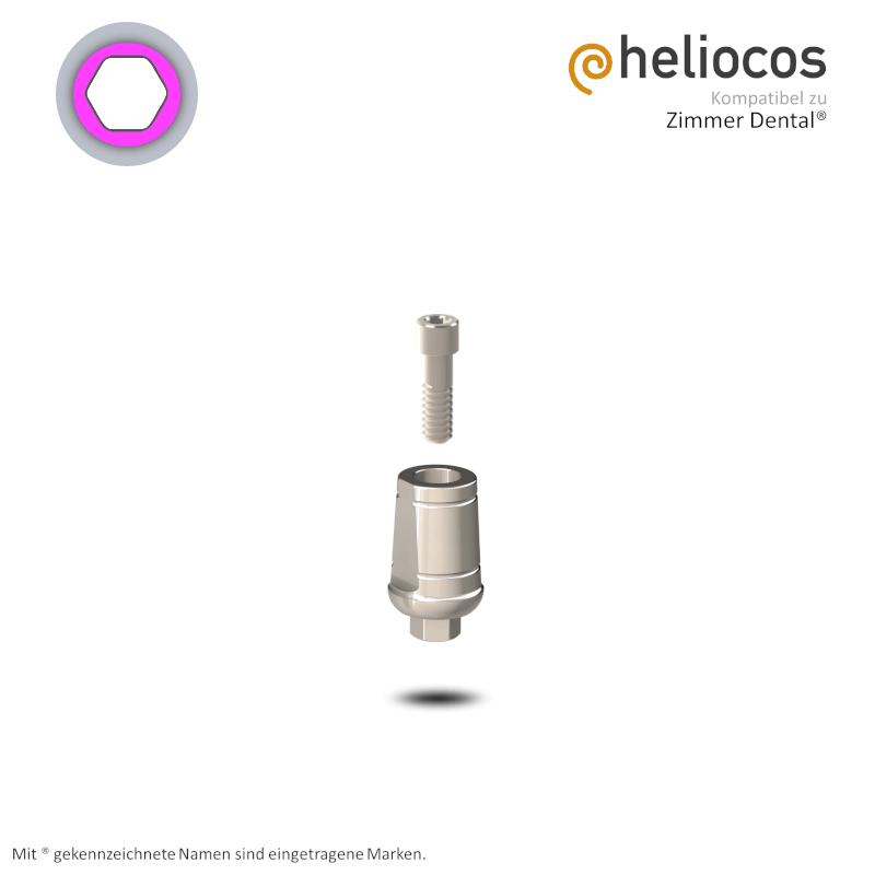 Zimmer® Abutment Tapered Screw Vent® Ø 4,5 mm | 0° | GH: 1,0 mm Zimmer® Abutment Tapered Screw Vent® Ø 4,5 mm | 0° | GH: 1,0 mm