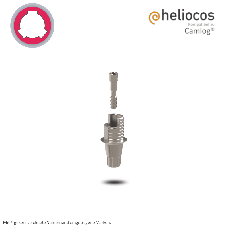 Conelog® Titanbasis Ø 3,8 mm | Höhe: 4,0 mm | mit Rotationsschutz